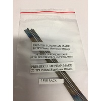 Scroll Saw Blades Pinned End Mixed Pack 18,20,25 Tpi Free Shipping