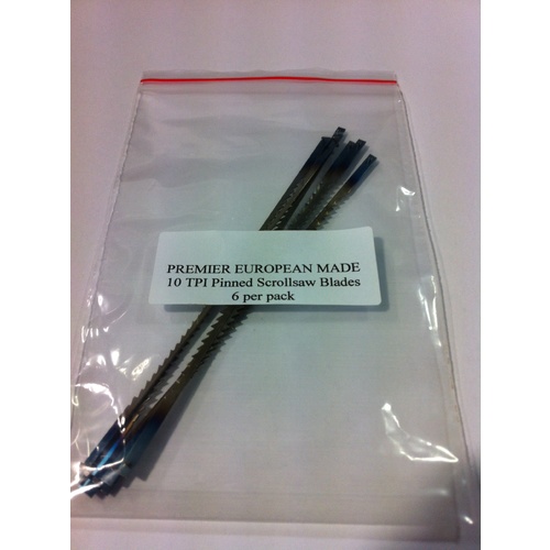 Scroll Saw Blades 10 TPI Pinned End FREE SHIPPING