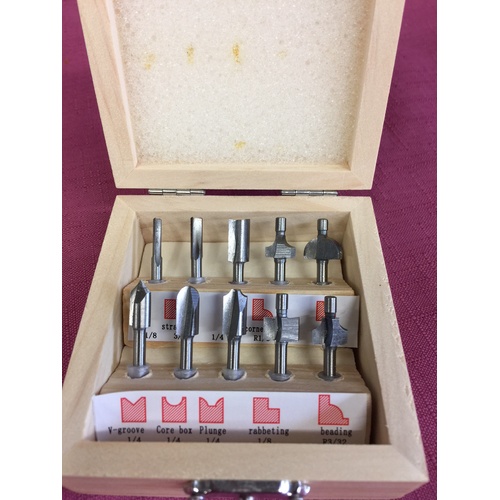 Micro/Mini HSS 10 Piece Router Bit Set Free Shipping