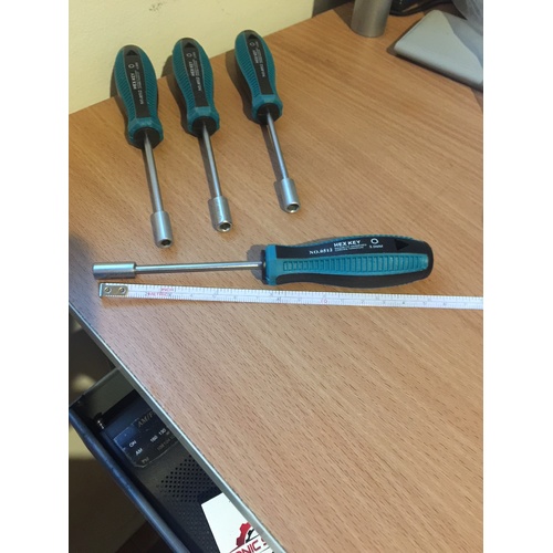 SONIC NUT DRIVER 6MM QUALITY CRV WITH RUBBER GRIP