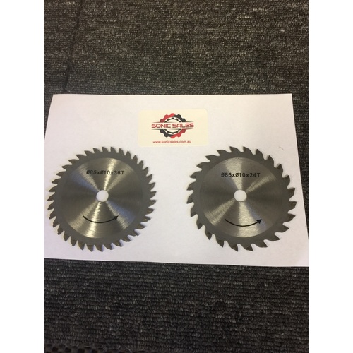 Mini Saw Blade Twin Pack 85mm x 24 TCT and 36 TCT Free Shipping