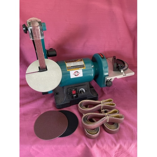 " LAST ONE! " Variable speed belt/Disc Sander with 20 Belts 