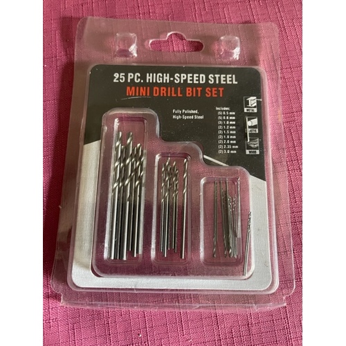 New 25 Piece HSS Micro Drill bit set FREE POST